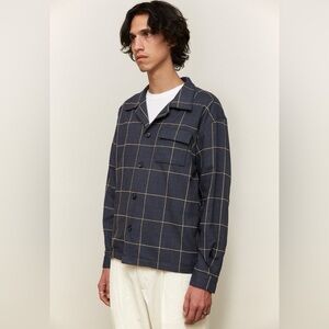 AND AUSTIN | Flannel Shirt Blue/Khaki - L